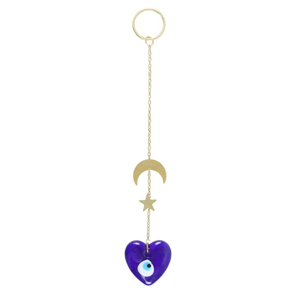 All Seeing Eye Glass Heart Hanging Decoration