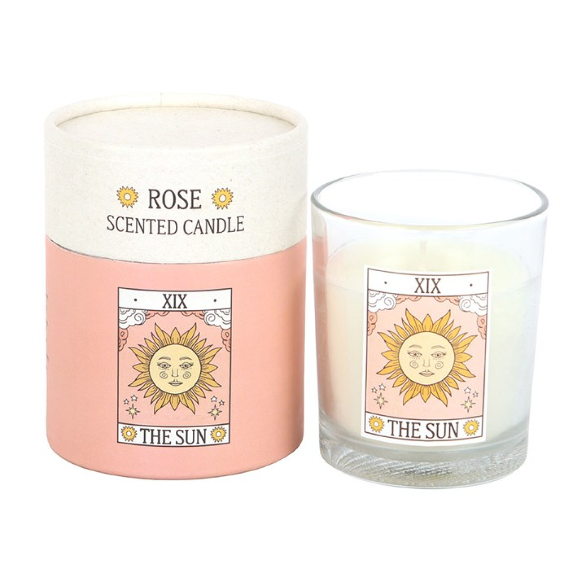 The Sun Vintage Tarot Rose Candle