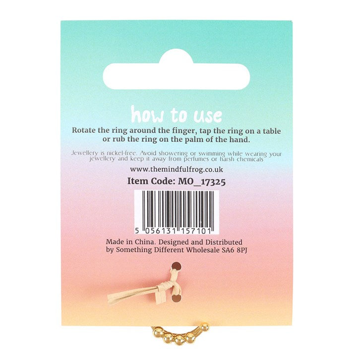 *Gold Tone Anti-Anxiety Metal Fidget Ring (20/40)