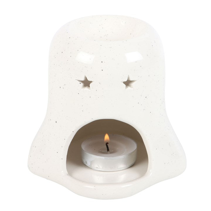 Ghost Shaped Oil Burner and Wax Warmer with Pumpkin